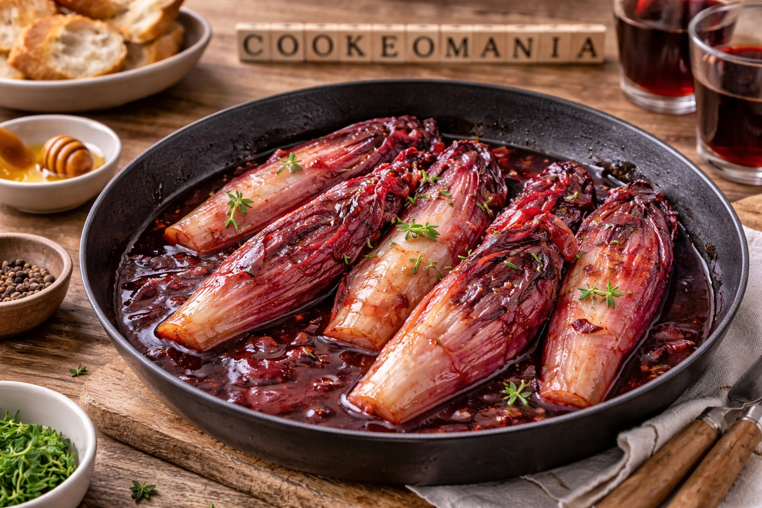 Endives rouges fondantes au miel à l'autocuiseur cookéo