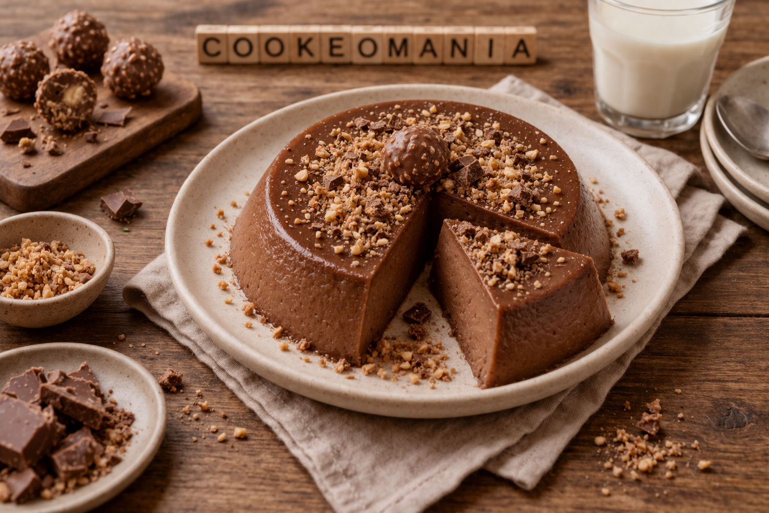 Flan chocolat praliné façon rochers au multicuiseur cookéo