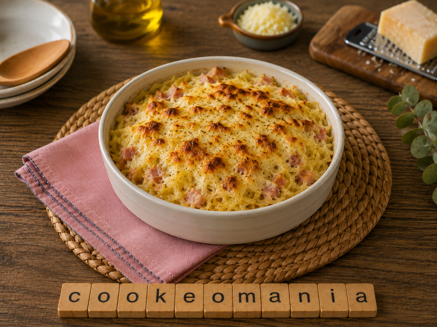 Gratin de courge spaghetti au jambon et mozzarella avec l’Extra Crisp au multicuiseur cookéo