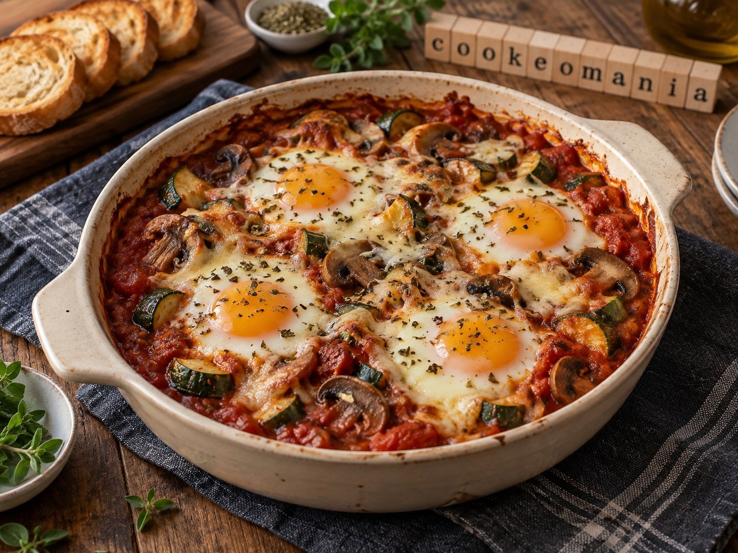 Œufs à la tomate, provolone et légumes fondants au multicuiseur cookéo