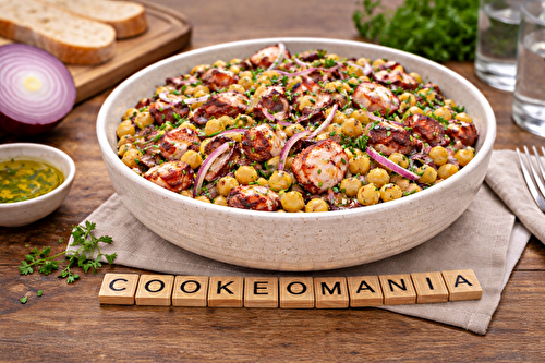Salade tiède de poulpe et pois chiches au multicuiseur cookéo