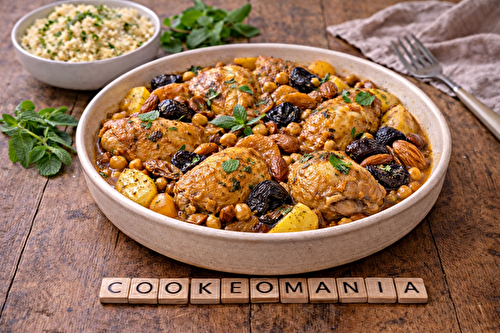 Tajine de poulet aux pruneaux et abricots au cookéo