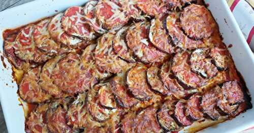 AUBERGINES GRATINÉES À LA TOMATE 