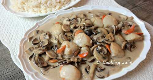 BLANQUETTE DE SAINT-JACQUES AUX CHAMPIGNONS