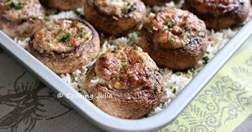 CHAMPIGNONS FARCIS AU GORGONZOLA