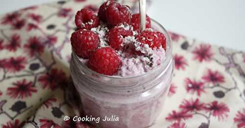 CHIA PUDDING AVOINE, COCO ET FRAMBOISE