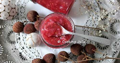 CONFITURE DE LITCHIS À LA FRAMBOISE