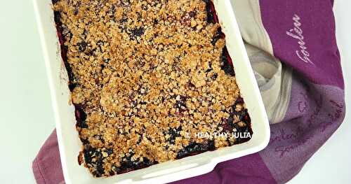 CRUMBLE DE FRUITS ROUGES AU BEURRE DE CACAHUÈTE