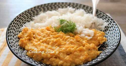 DHAL DE PATATE DOUCE ET LENTILLES CORAIL