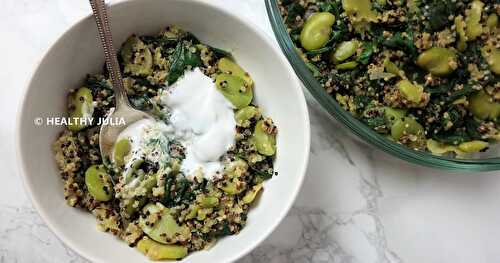 DHAL DE QUINOA, ÉPINARDS ET FÈVES