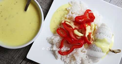 FILETS DE CARRELET SAUCE CRÉMEUSE AU CURCUMA