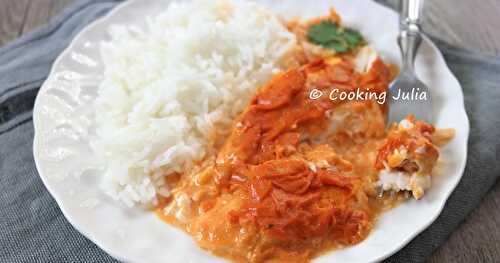 FILETS DE LIMANDE, SAUCE CRÉMEUSE À LA TOMATE