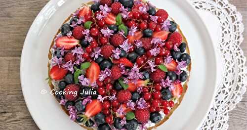 GÂTEAU-TARTE AUX FRUITS ROUGES ET MASCARPONE