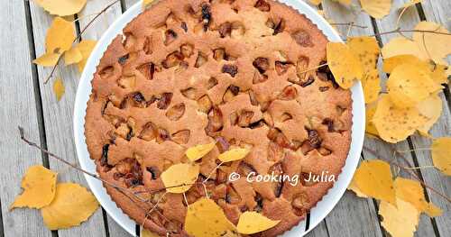 GÂTEAU-TARTE AUX POMMES CONFITES