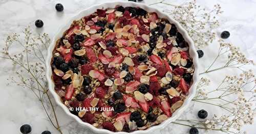 GRATIN DE FLOCONS D'AVOINE AUX FRUITS ROUGES