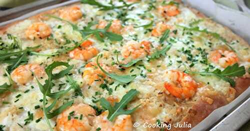 PIZZA AIL ET CREVETTES