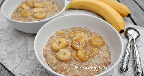 PORRIDGE VEGAN AUX BANANES CARAMÉLISÉES 