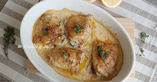 POULET AU THYM, AIL ET CITRON