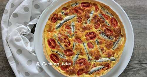 QUICHE AUX FILETS D'ANCHOIS ET TOMATES CERISES