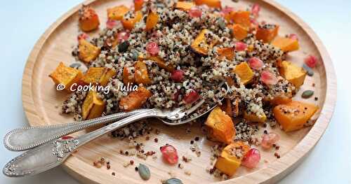 SALADE DE QUINOA, BUTTERNUT ET GRENADE