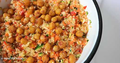 SALADE DE QUINOA ET CRUDITÉS AUX POIS CHICHES