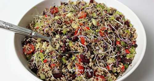 SALADE DE QUINOA, HARICOTS ROUGES ET POIVRONS