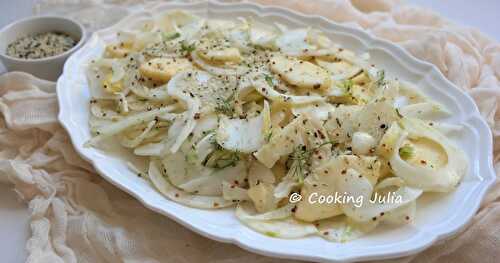 SALADE LÉGÈRE AU FENOUIL, POMME, ENDIVE ET RADIS NOIR