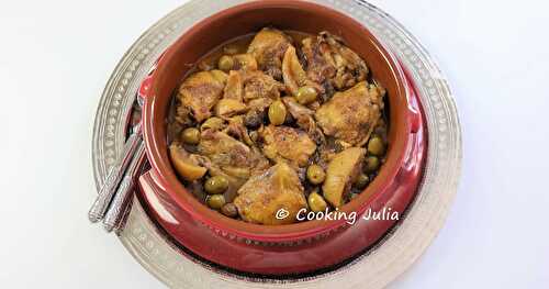 TAJINE DE POULET AU CITRON CONFIT ET AUX OLIVES