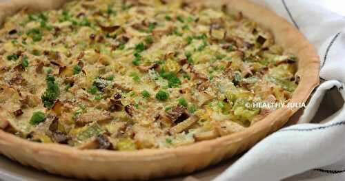 TARTE AUX POIREAUX ET TOFU FUMÉ