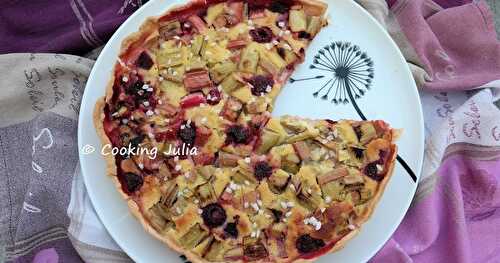 TARTE RHUBARBE ET FRAMBOISE AU SUCRE PERLÉ 