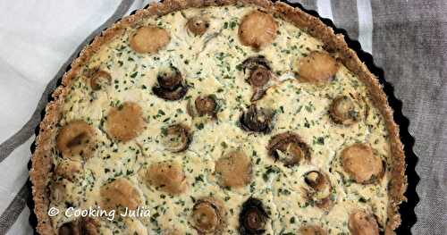 TARTE VEGAN AUX CHAMPIGNONS ET PERSILLADE