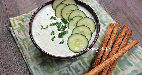 TARTINADE DE CONCOMBRE À LA FETA