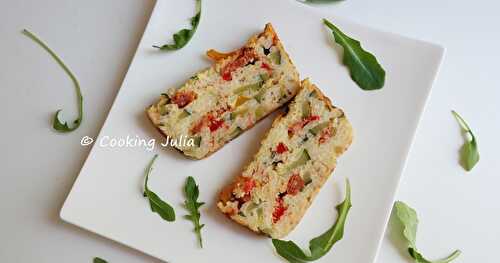 TERRINE DE RIZ AUX LÉGUMES ET CHORIZO