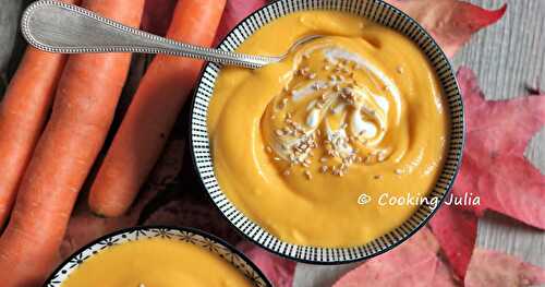 VELOUTÉ DE CAROTTE ET PATATE DOUCE AU LAIT DE COCO