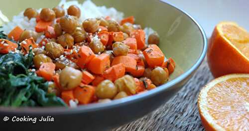 VEGGIE BOWL DE CAROTTES ET POIS CHICHES SUCRÉS-SALÉS