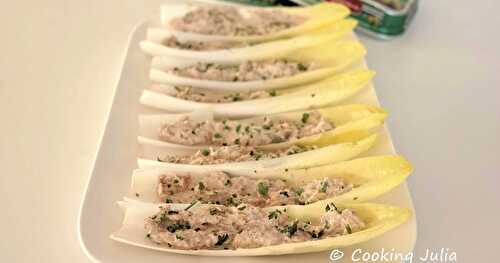 BARQUETTES D'ENDIVES AUX RILLETTES DE SARDINES