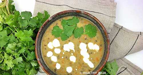 SOUPE DE LENTILLES AUX PATATES DOUCES