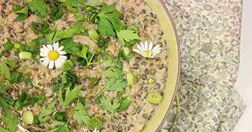 LENTILLES VERTES AU TAHIN