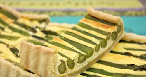 TARTE CHEESECAKE AUX ASPERGES VERTES