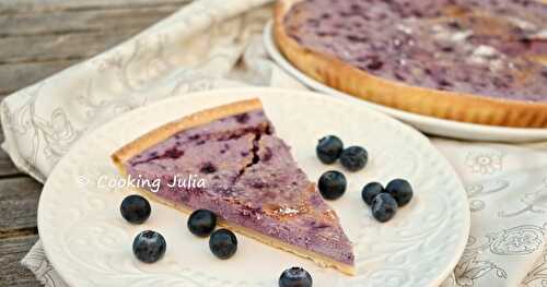 TARTE CHEESECAKE AUX MYRTILLES