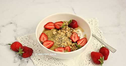 OVERNIGHT PORRIDGE FRAISE-RHUBARBE