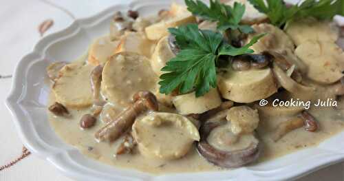 BOUDIN BLANC AUX CHAMPIGNONS