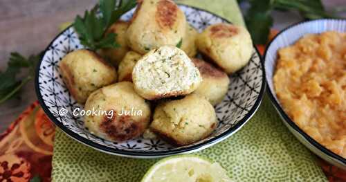 BOULETTES DE TOFU ET LENTILLES CORAIL