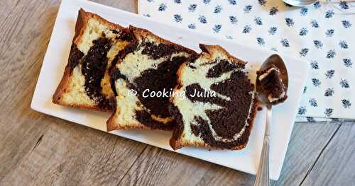 CAKE MARBRÉ (DÉFI PASSE-PLATS ENTRE AMIS)