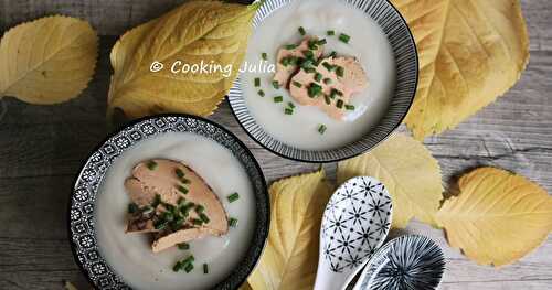 CRÈME DE TOPINAMBOURS AU FOIE GRAS