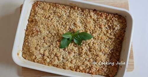 CRUMBLE AUX ABRICOTS ET FLOCONS D'AVOINE