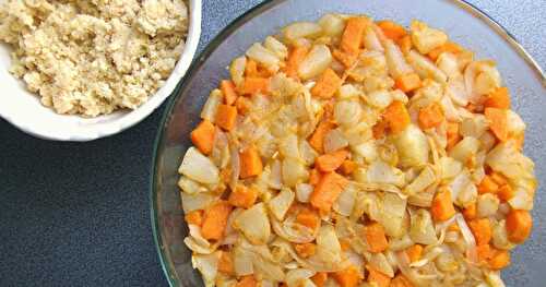 CRUMBLE DE PÂTISSON ET PATATE DOUCE