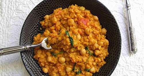 DHAL DE LENTILLES CORAIL AUX POIS CHICHES