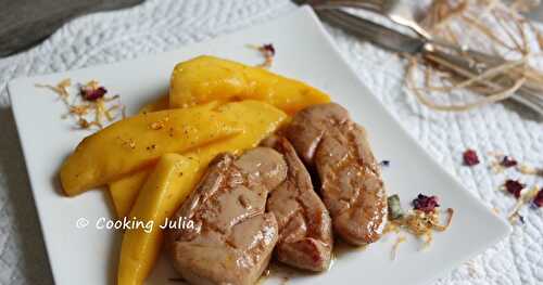 FOIE GRAS POÊLÉ AUX MANGUES 