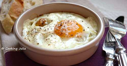 ŒUFS COCOTTE AU FOIE GRAS